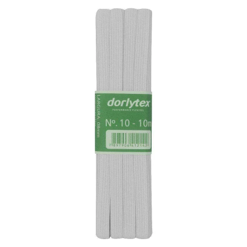 Elástico para roupa 10 metros branco Nº10 blister Dorlytex