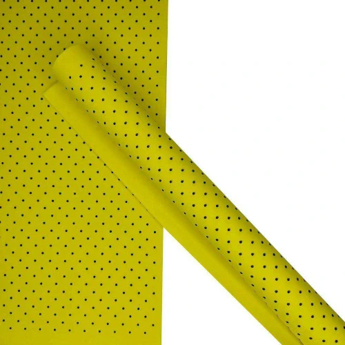 Emborrachado E.V.A decorado 40x60cm poá amarelo