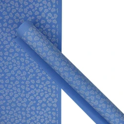 Emborrachado e.v.a decorado 40x60cm coração azul