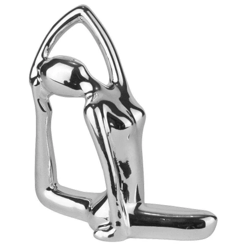 Enfeite de porcelana bailarina metalizada 10cm