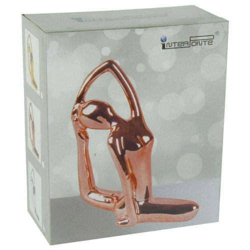 Enfeite de porcelana bailarina metalizada 10cm