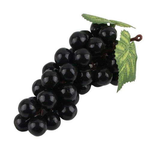 Enfeite fruta plástica uva cacho roxo