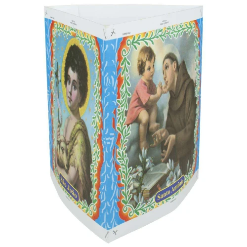 Enfeite junino de papel para pendurar Santos 23x64cm com 3 unidades