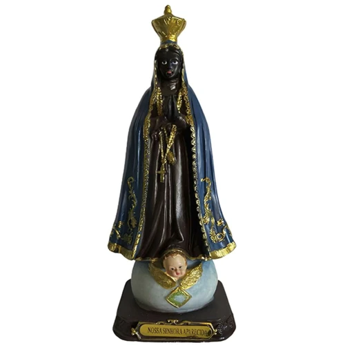 Enfeite resina santa Nossa Senhora Aparecida 20cm