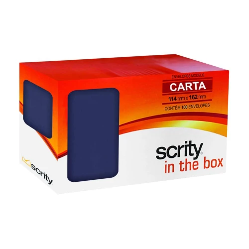 Envelope colorido 114x162mm azul escuro com 100 unidades Scrity Envelope colorido 114x162mm azul escuro com 100 unidades Scrity