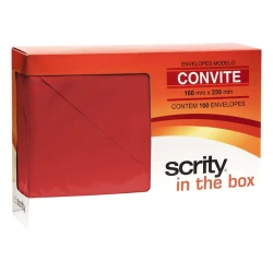 Envelope colorido 160x235mm vermelho com 100 unidades
