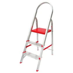 Escada domestica aluminio 3 degraus aé 120kg botafogo Escada domestica aluminio 3 degraus aé 120kg botafogo