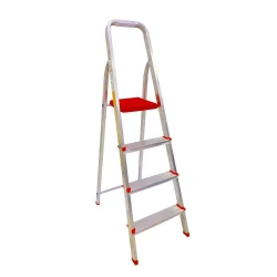 Escada domestica aluminio 4 degraus até 120kg botafogo