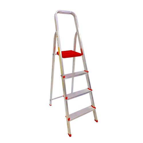 Escada domestica aluminio 4 degraus até 120kg botafogo