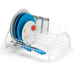 Escorredor de louças fantastik com porta copos branco Arthi
