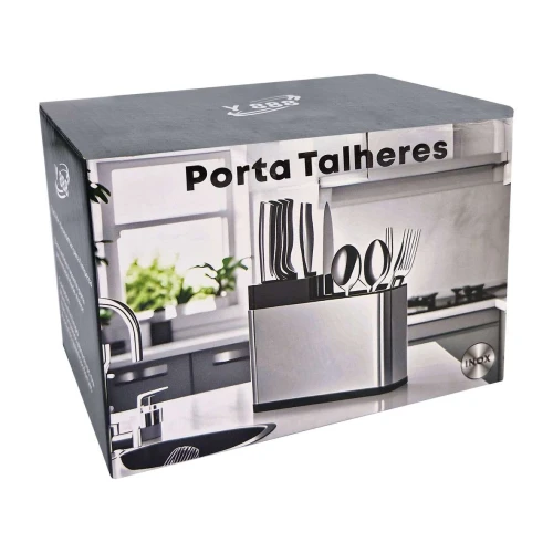 Escorredor de talheres com divisórias inox