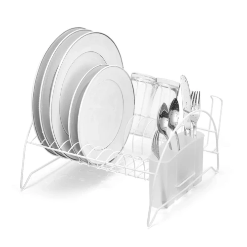 Escorredor louça fan branco porta copo e talher