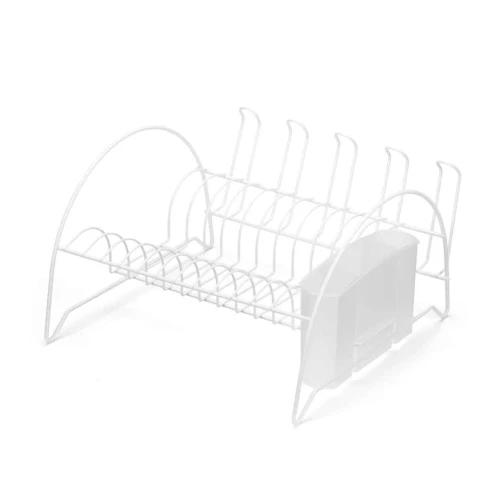 Escorredor louça fan branco porta copo e talher