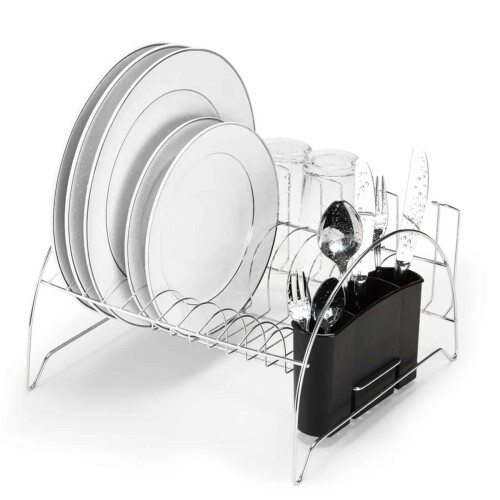 Escorredor louça fan cromado porta copo com talher Escorredor louça fan cromado porta copo com talher