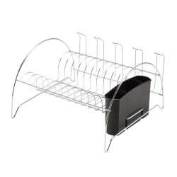 Escorredor louça fan cromado porta copo com talher