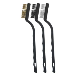 Escova de aço cabo de plástico kit com 03 unidades