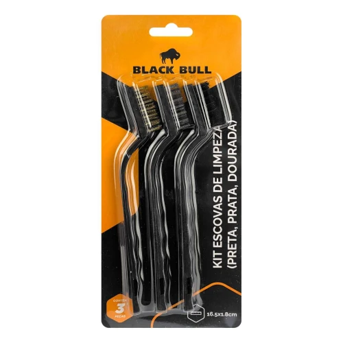 Escova de aço cabo de plástico kit com 03 unidades
