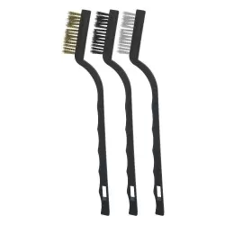 Escova de aço cabo de plástico kit com 03 unidades