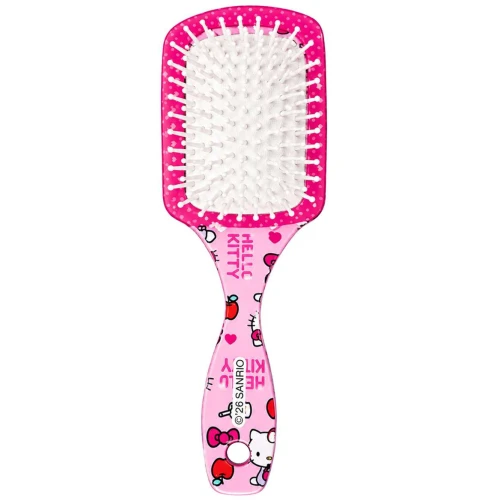 Escova de cabelo plástica oval almofadada Hello Kitty Escobel Escova de cabelo plástica oval almofadada Hello Kitty Escobel