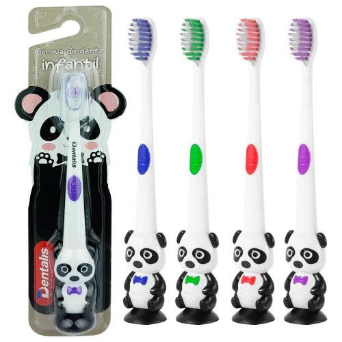 Escova dental infantil macia panda sortidas