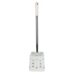 Escova lava sanitário com suporte de plástico