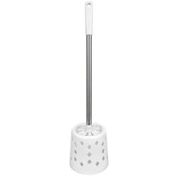 Escova lava sanitário com suporte redondo