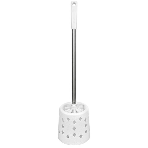 Escova lava sanitário com suporte redondo