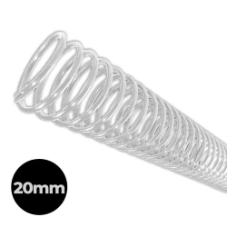 Espiral para encadernação branco Nº20MM com 70 unidades