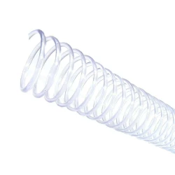 Espiral para encadernação incolor Nº17mm com 100 unidades
