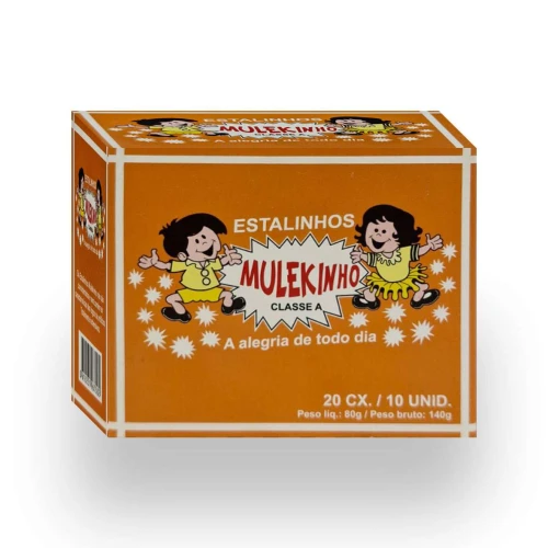 Estalinho 20 caixas com 10 unidades Mulekinho