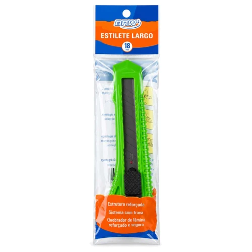 Estilete largo 18mm blister Brw