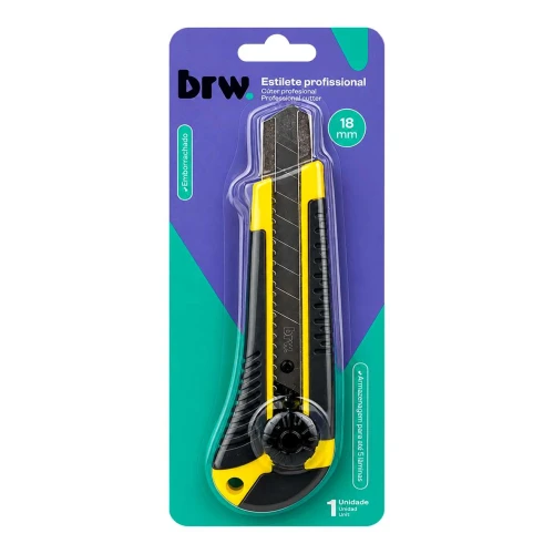 Estilete largo 18mm profissional Brw Estilete largo 18mm profissional Brw