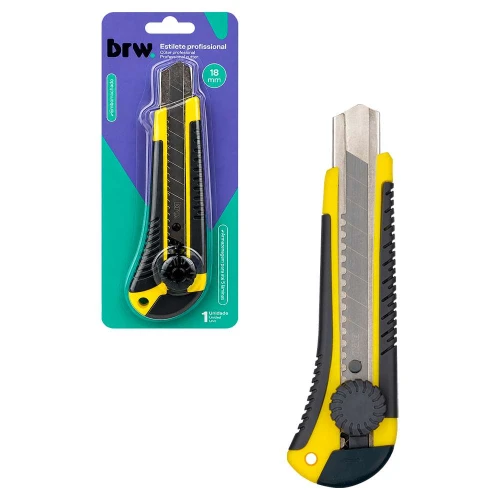 Estilete largo 18mm profissional Brw Estilete largo 18mm profissional Brw