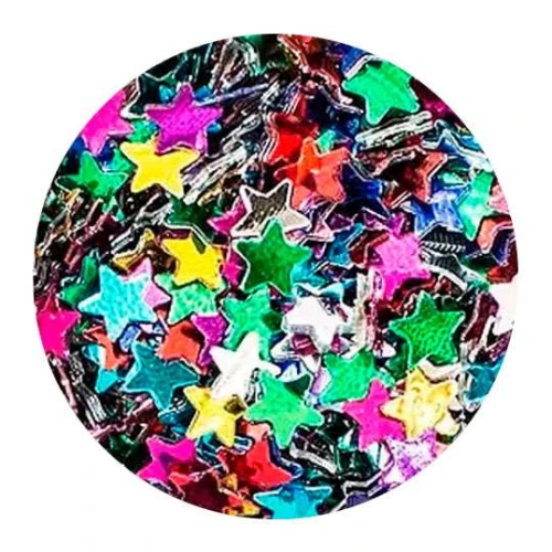 Estrelinha cores sortidas com 01 unidade 3gr