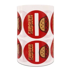 Etiqueta delivery lacre burguer 4,5x4,5cm