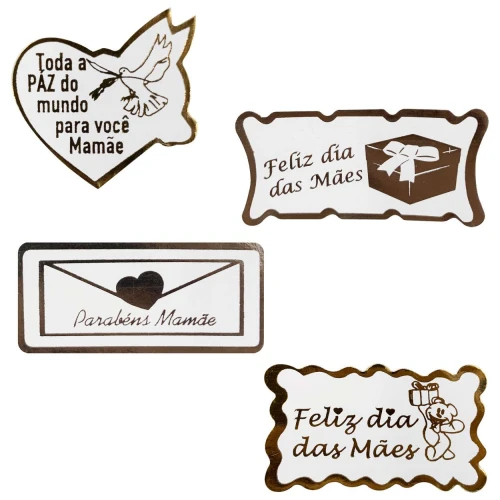 Etiqueta fantasia dia das mães com 100 unidades sortidas