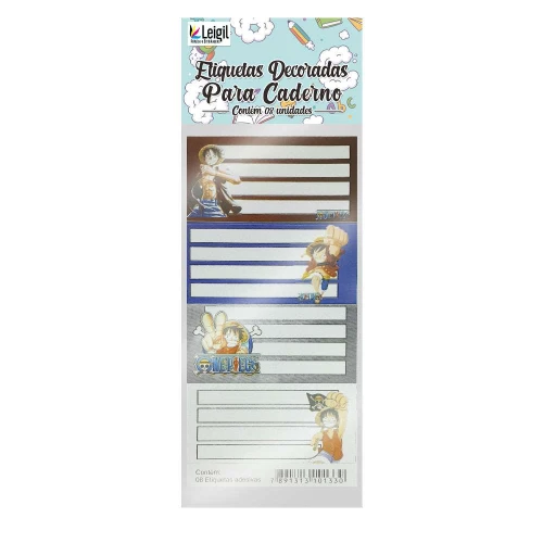 Etiqueta escolar personagens com 08 unidades sortidas