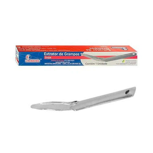EXTRATOR DE GRAMPO ESPATULA INOX 148 Caixa Com 01 peça CARBRINK