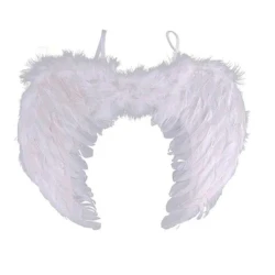 Fantasia asa de anjo branca 43cm