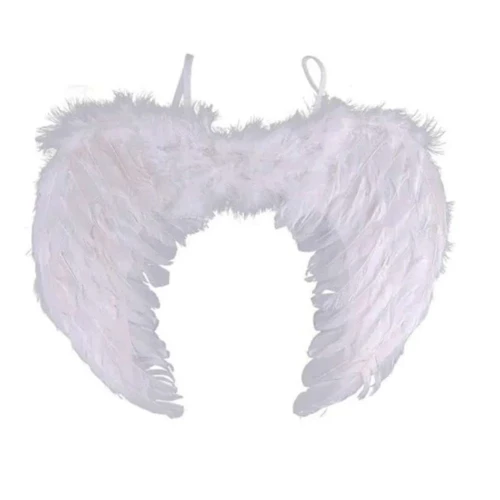 Fantasia asa de anjo branca 55cm Fantasia asa de anjo branca 55cm