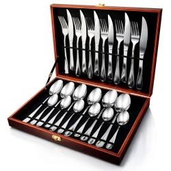 Faqueiro com 24 unidades inox com maleta Casita