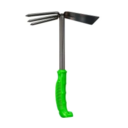 Ferramenta ancinho enxada metal para jardim 28cm (v)