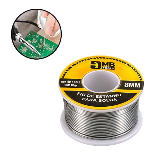 Ferro estanho para soldador elétrico 80g