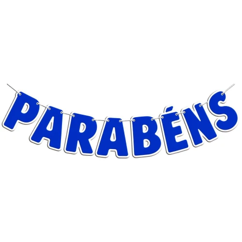 Festas faixa parabéns 12,9cm azul escuro Festas faixa parabéns 12,9cm azul escuro