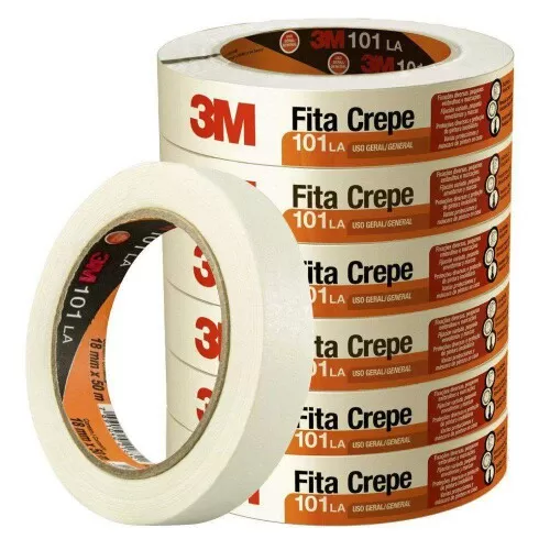 Fita crepe 18mmX50mt branca 3M