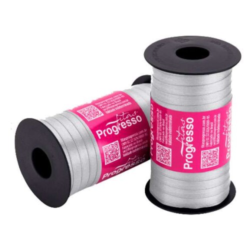 FITA DE CETIM SIMPLES 100MTX7MM CF001 PRATA 084