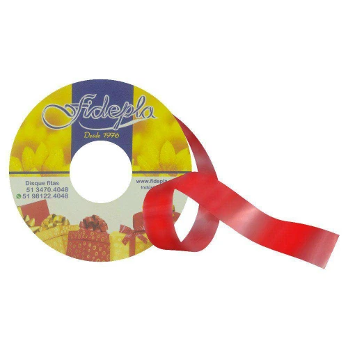 Fita decorativa floricultura 20mm x 50mt vermelha Fidepla