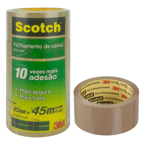 Fita adesiva marrom 45mm x 45mt 3M Scotch