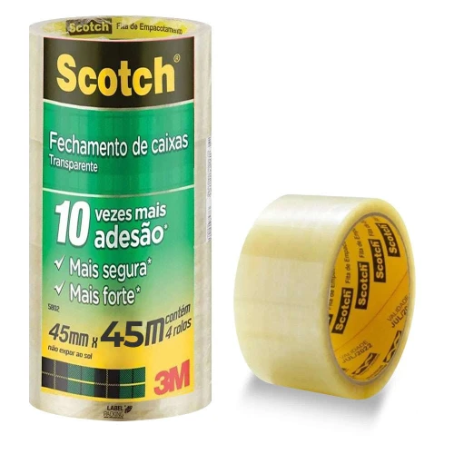 Fita adesiva transparente 45mm X 45mm Scotch 3M