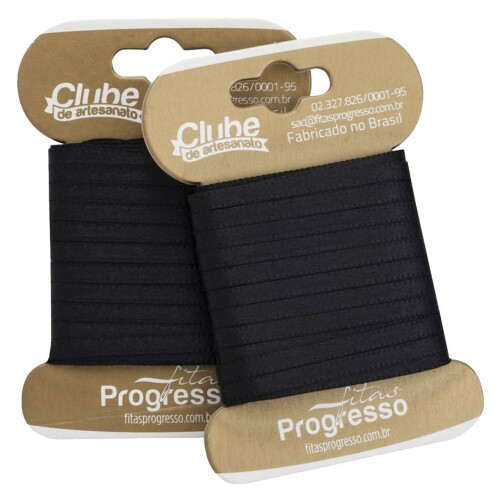 Fita cetim duplo 10mtx4mm preto